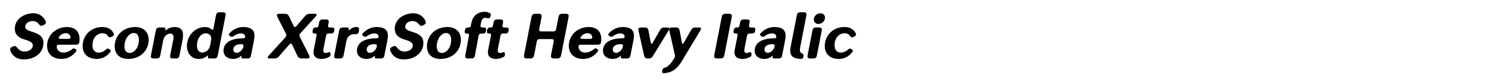 Seconda XtraSoft Heavy Italic